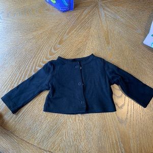 Carter’s black snap cardigan